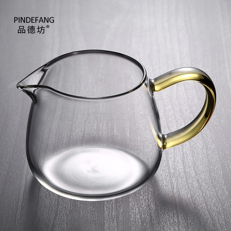加厚玻璃公道杯功夫茶具配件茶海加厚分茶器喝茶杯子公杯雅致