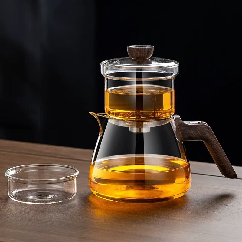 创意功夫茶具高档磁吸过滤冲茶神器泡茶公道杯套装茶水分离杯玻璃